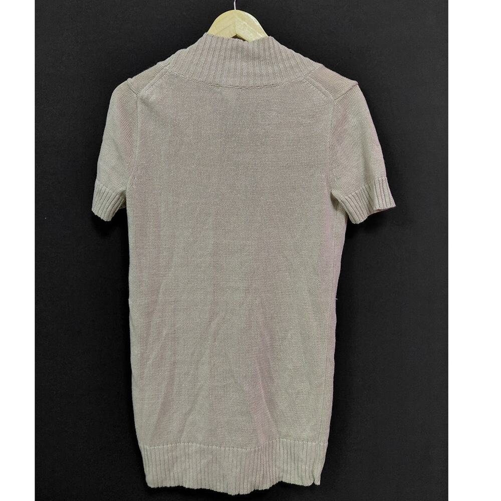 J.CREW Linen Knit Top Beige Solid Short Sleeve 100% Linen Women Size S - Picture 2 of 8